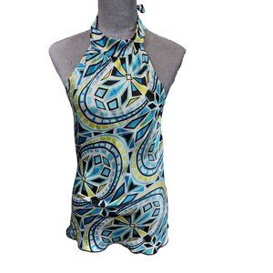 Coquette Soft-Girl Feminine Halter Tie Babydoll Top Satin Groovy Womens Medium